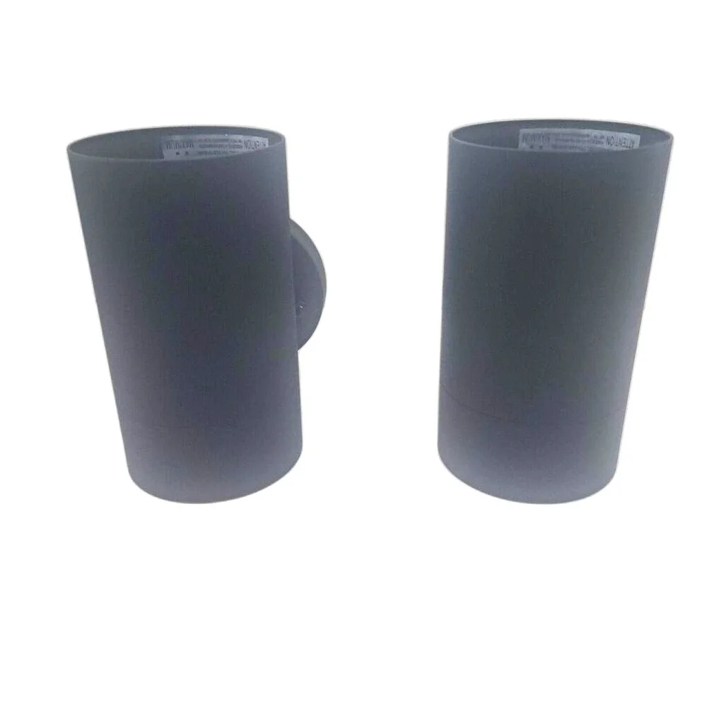 Ken & Ricky 2 Pack Outdoor Wall Light Fixture Matte Black Cylinder Sconce KR3309